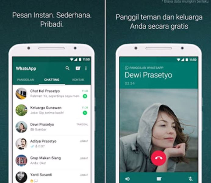 WhatssApp Messenger Aplikasi Chat Android 